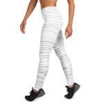 ViaFashion ZenFlex High-Waist Yoga Leggings – Silver Wave Pattern, Soft & Ultra-Stretch - Image 5