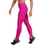 ViaFashion BloomFlex High-Waist Yoga Leggings – Vibrant Pink, Sculpting & Ultra-Stretch - Image 8