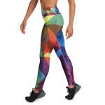 ViaFashion ColorFusion High-Waist Yoga Leggings – Vibrant Abstract Art, Stretch & Breathable - Image 5