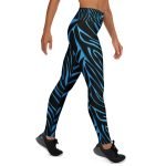 ViaFashion MidnightFlex High-Waist Yoga Leggings – Electric Blue Zebra Print, Ultra-Stretch & Breathable - Image 7