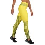 ViaFashion HorizonFlex High-Waist Yoga Leggings – Vibrant Yellow with Gradient Stripes, Ultra-Stretch & Breathable - Image 7