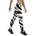 ViaFashion InkFlow High-Waist Yoga Leggings – Bold Black Brushstroke Design, Ultra-Stretch & Breathable - Image 7