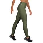 ViaFashion EarthFlex High-Waist Yoga Leggings – Deep Olive Green, Sculpting & Ultra-Stretch - Image 10