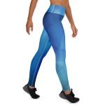 ViaFashion OceanFlow High-Waist Yoga Leggings – Cool Blue Geometric Design, Stretch & Breathable - Image 7
