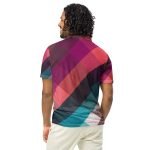 Men’s slim fit polo Purple Patterns - Image 2