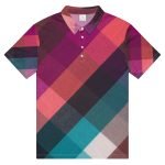 Men’s slim fit polo Purple Patterns - Image 4