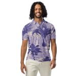 Men’s slim fit polo palm trees