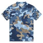 Men’s slim fit polo Blue Army - Image 4